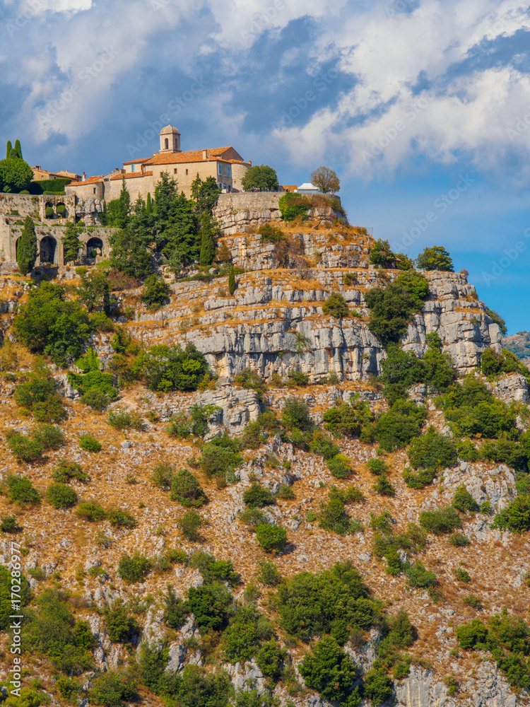 The fortified village of Gourdon situated high in the mountains is considered one of France's most beautiful villages.