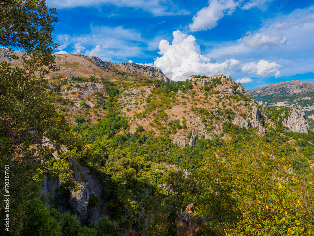 The fortified village of Gourdon situated high in the mountains is considered one of France's most beautiful villages.