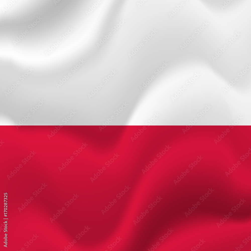 Obraz premium Poland flag. Vector illustration.