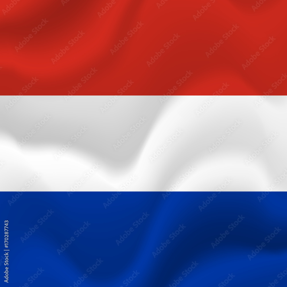 Paraguay waving flag. Vector illustration.