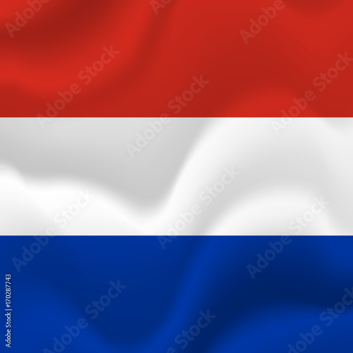 Paraguay waving flag. Vector illustration.