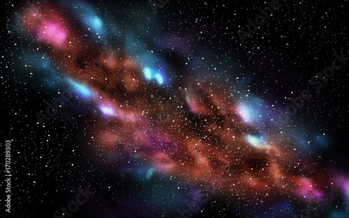 Fototapeta Naklejka Na Ścianę i Meble -  stars and galaxy in space or night sky