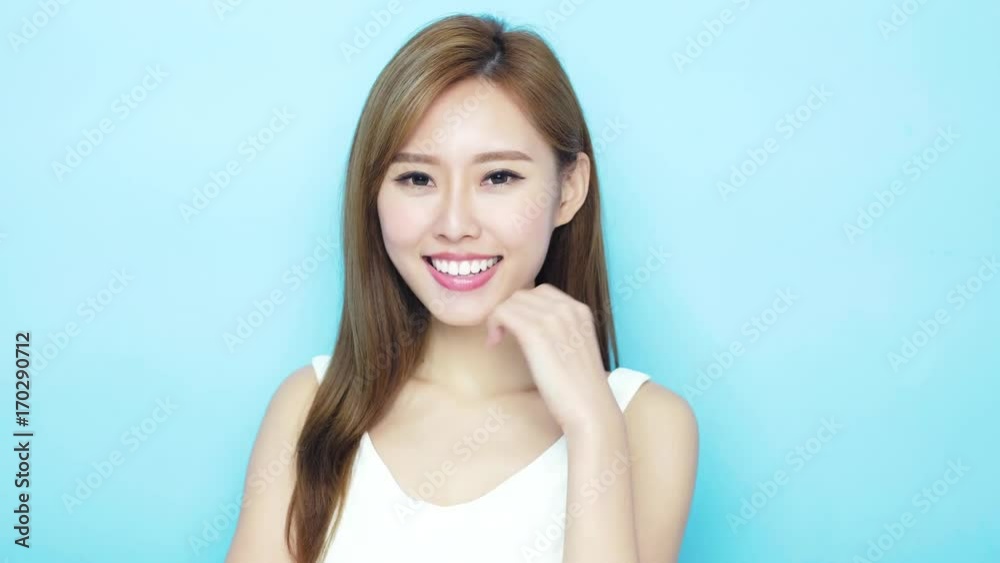 beauty woman smile happily