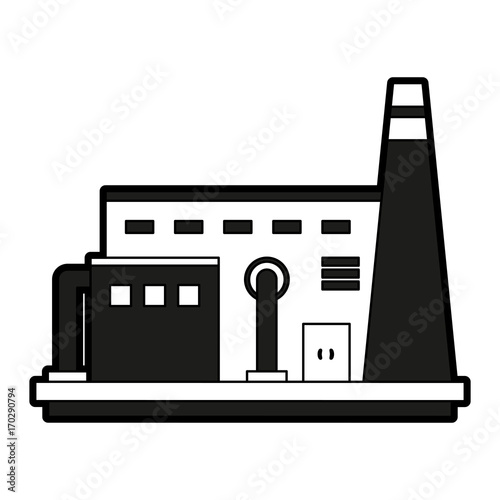Industrial plant factory icon vector illustration graphic design
