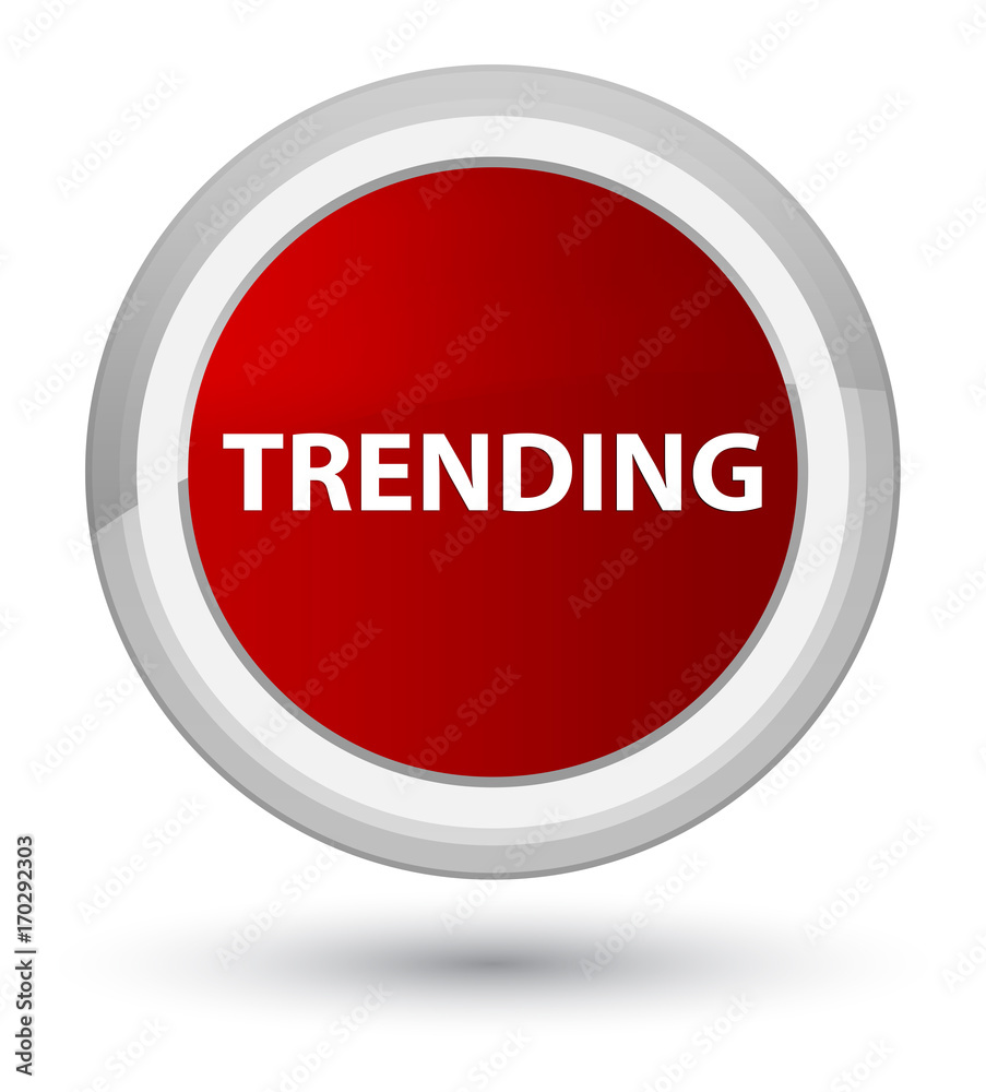 Trending prime red round button Trending prime red round button
