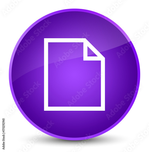 Blank page icon elegant purple round button