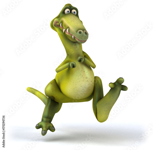 Fototapeta Naklejka Na Ścianę i Meble -  Fun dinosaur - 3D Illustration