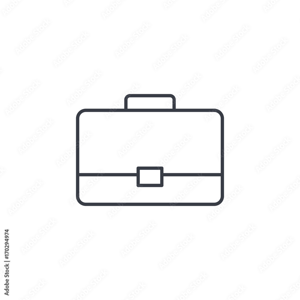 case, briefcase, career symbol, portfolio thin line icon. Linear vector illustration. Pictogram isolated on white background case, briefcase, career symbol, portfolio thin line icon. Linear vector illustration. Pictogram isolated on white background