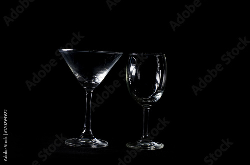 wine glass shape in black 