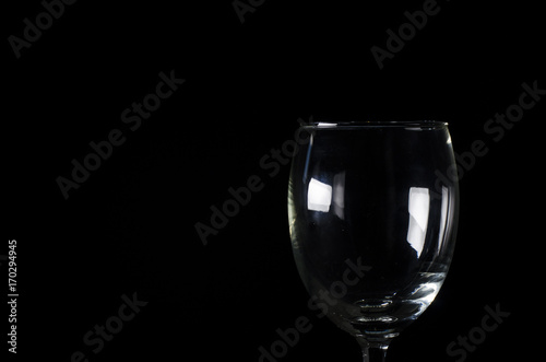 wine glass shape in black 