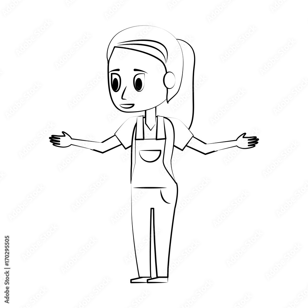 Young woman cartoon icon vector illustration graphic design Young woman cartoon icon vector illustration graphic design