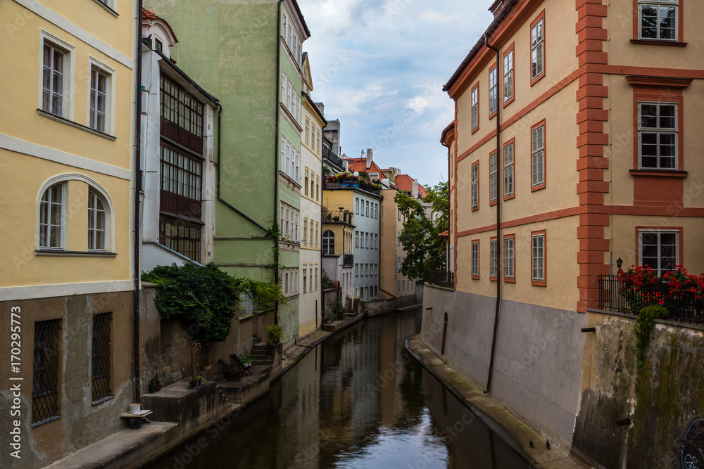 Water canal in Venice Prague, Czech Republic