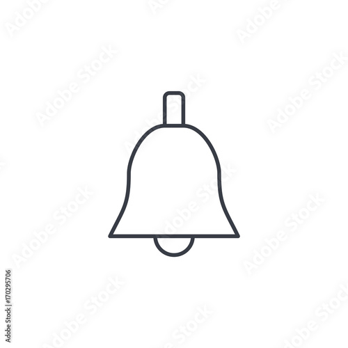 Bell ringer thin line icon. Linear vector illustration. Pictogram isolated on white background