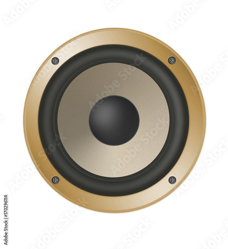 loudspeaker isolated on white background.  