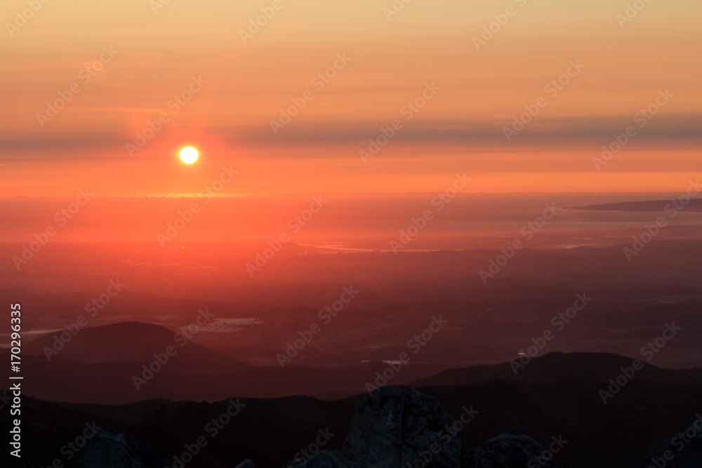 fremont peak state park mountain sunset orange sky