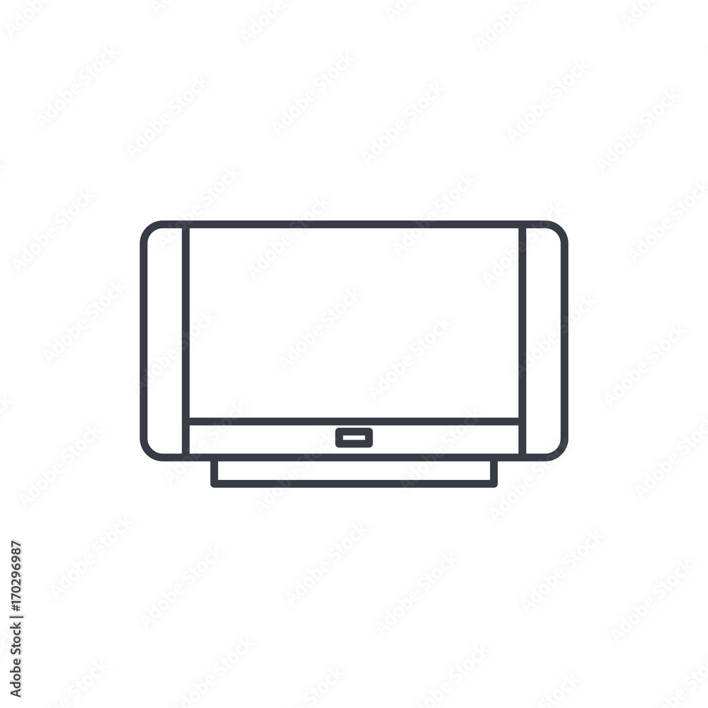 high resolution 4k tv thin line icon. Linear vector illustration. Pictogram isolated on white background high resolution 4k tv thin line icon. Linear vector illustration. Pictogram isolated on white background
