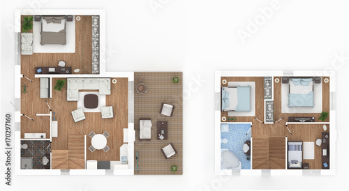 1 and 2 floor of furnished house apartment loft © artjafara
