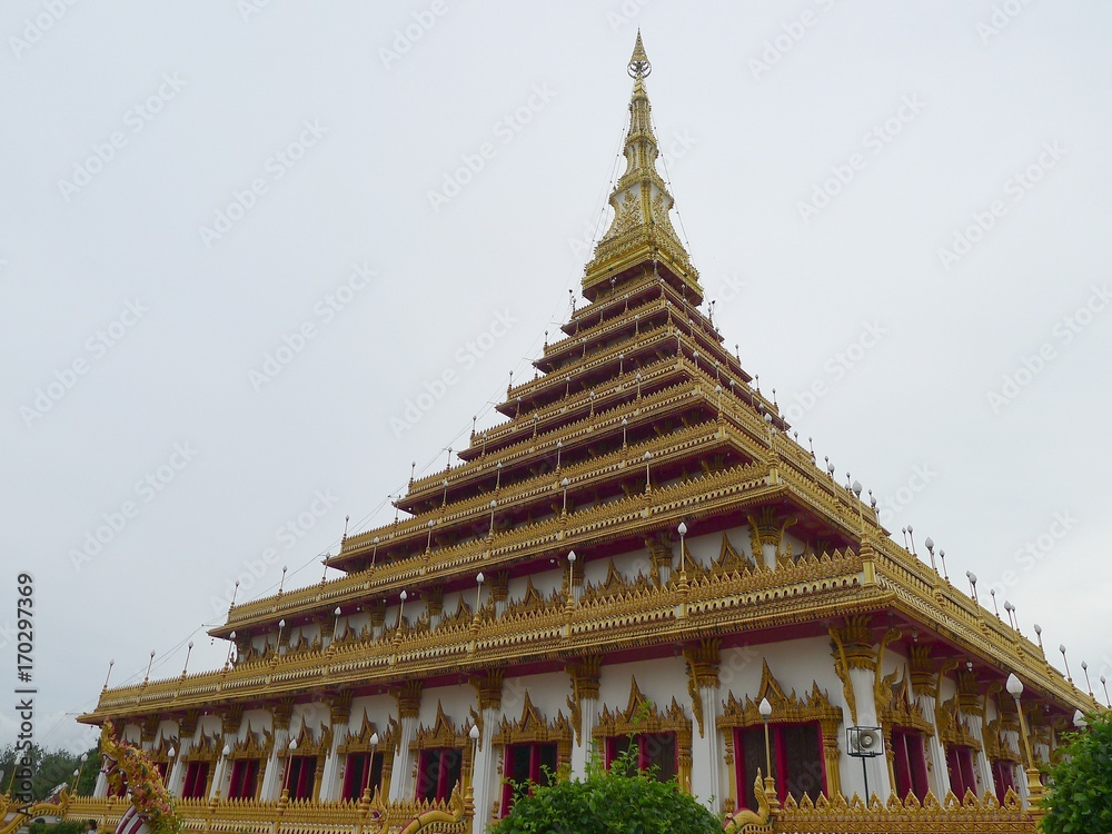 Obraz premium Temple pagoda / Architecture building temples in Buddhism