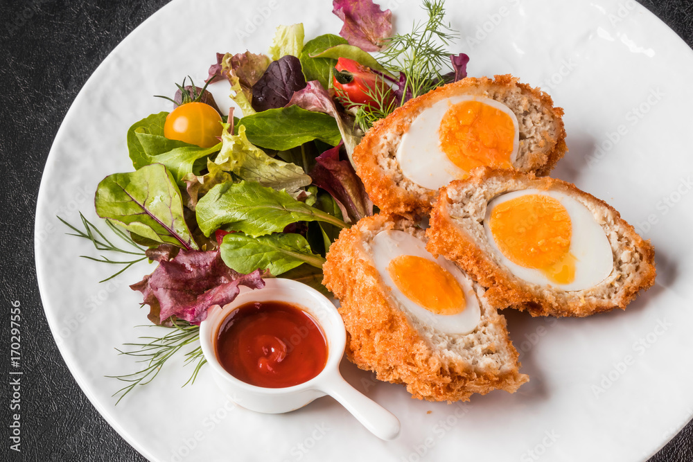 スコッチエッグ Scotch Egg English Food Stock Photo Adobe Stock
