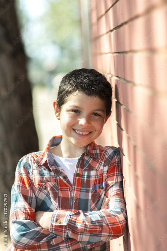 portrait of a casual teen boy, outdoors portrait of a casual teen boy, outdoors
