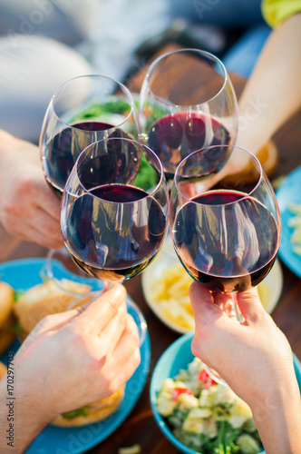 Beach Cheers Celebration Friendship Summer Fun Dinner Concept