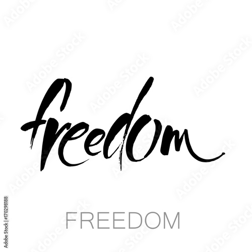 freedom lettering template