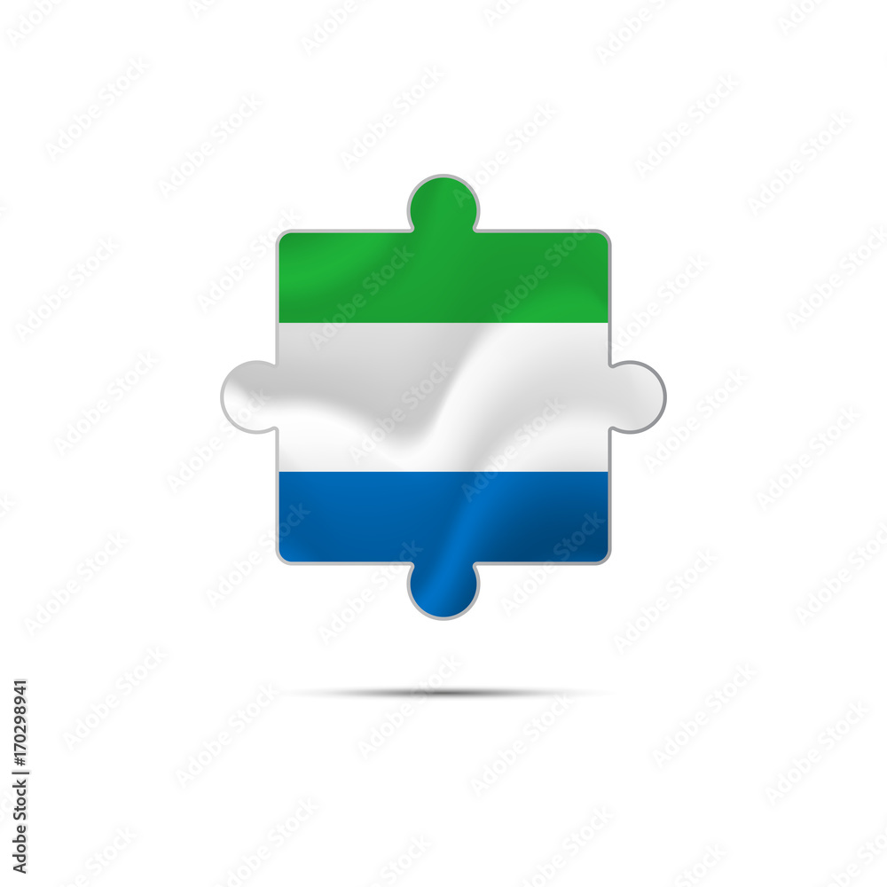 Isolated piece of puzzle with the Sierra Leone. Vector illustration. Isolated piece of puzzle with the Sierra Leone. Vector illustration.