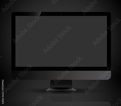 computer colors space gray with blank screen