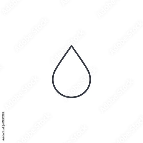 water drop thin line icon. Linear vector illustration. Pictogram isolated on white background
