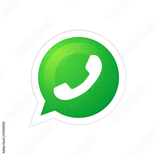Vector Illustration Messenger Chat Icon In Speech Bubble Shape