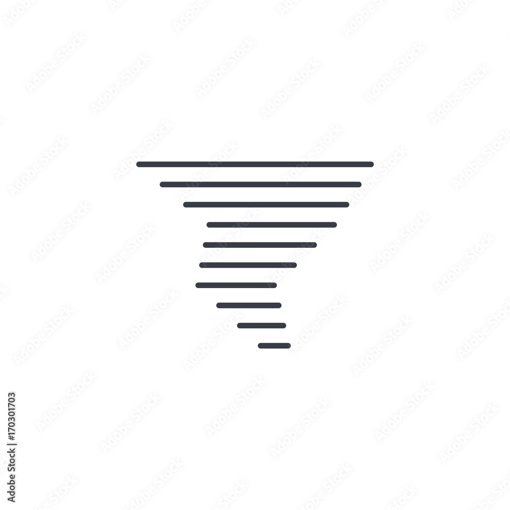 tornado, storm weather, whirlwind thin line icon. Linear vector illustration. Pictogram isolated on white background tornado, storm weather, whirlwind thin line icon. Linear vector illustration. Pictogram isolated on white background