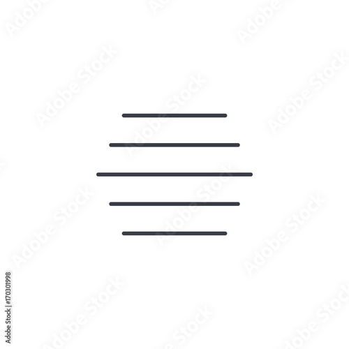 fog weather thin line icon. Linear vector illustration. Pictogram isolated on white backgroundfog