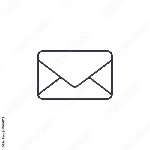envelope, email letter, mail thin line icon. Linear vector illustration. Pictogram isolated on white background