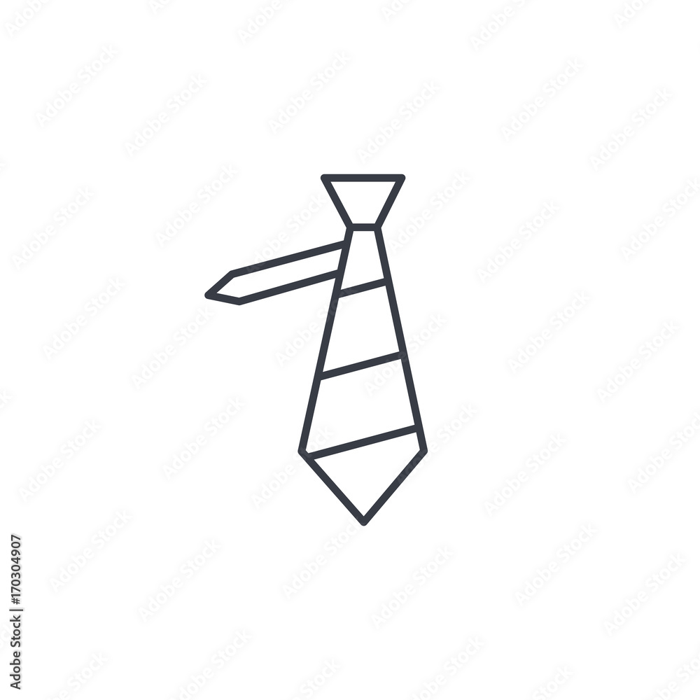 tie thin line icon. Linear vector illustration. Pictogram isolated on white background tie thin line icon. Linear vector illustration. Pictogram isolated on white background