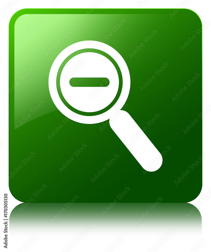 Zoom out icon green square button Zoom out icon green square button