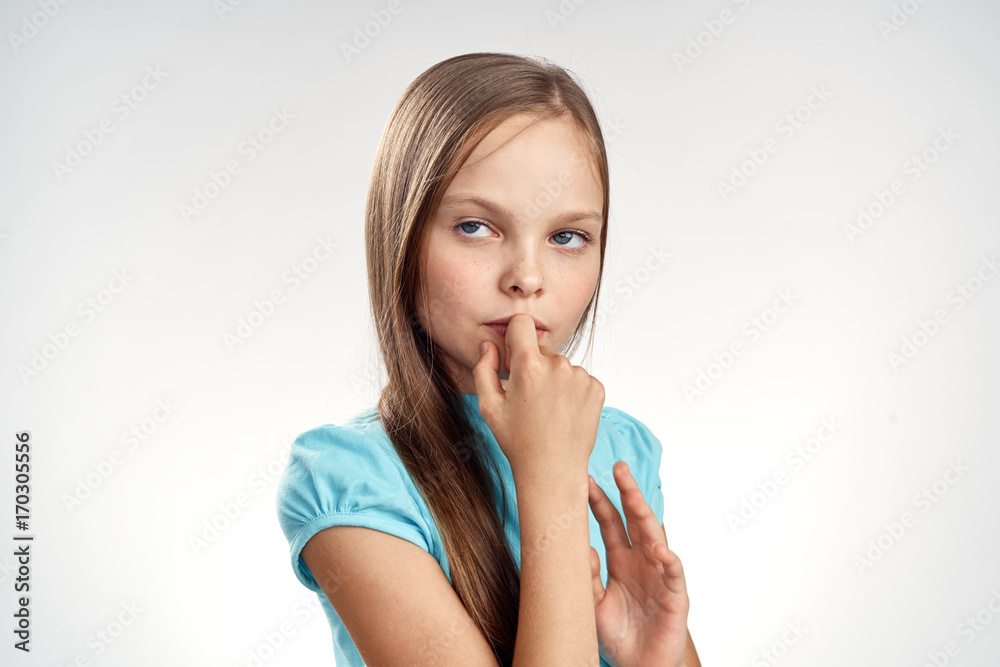 child, girl, portrait, white background child, girl, portrait, white background