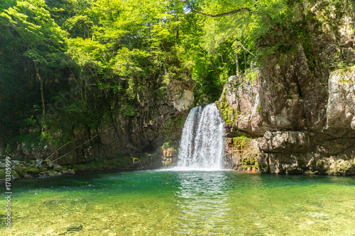 Sandankyo(NIDANTAKI Two-stage waterfall) in Hiroshima,Japan photo