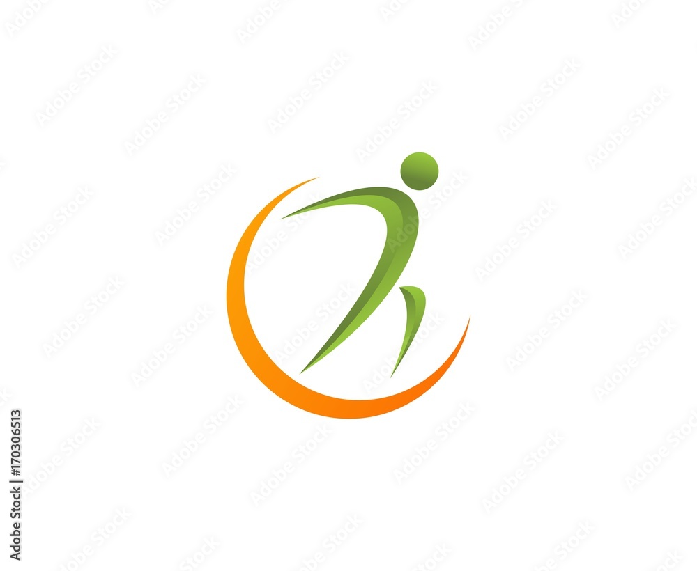 Obraz premium Running man logo