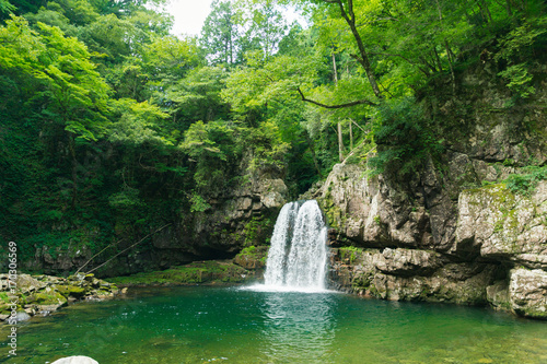Sandankyo(NIDANTAKI Two-stage waterfall) in Hiroshima,Japan © blackrabbit3
