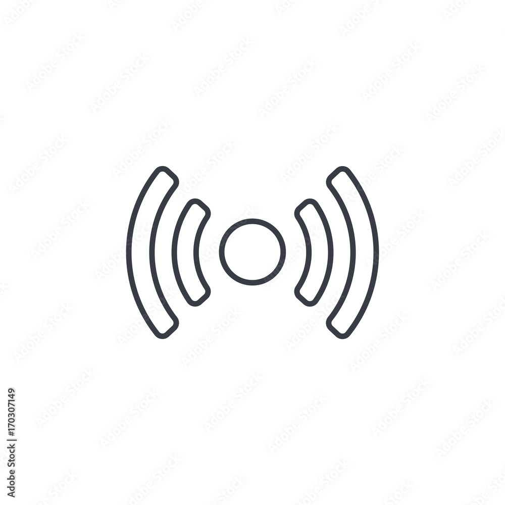 access point, wi-fi signal, antenna thin line icon. Linear vector illustration. Pictogram isolated on white background access point, wi-fi signal, antenna thin line icon. Linear vector illustration. Pictogram isolated on white background