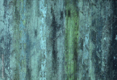 dark abstract green wooden background, old rural fence, weathered, dirty boards