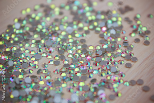 Shiny rhinestones backgroundClose up
