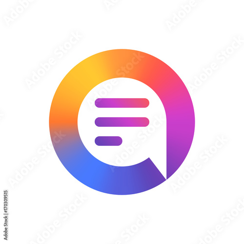 Speech bubble logo. Colorful logo. Vector design template elements for your application or corporate identity.