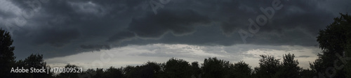 sky dark clouds before the rain summer panorama