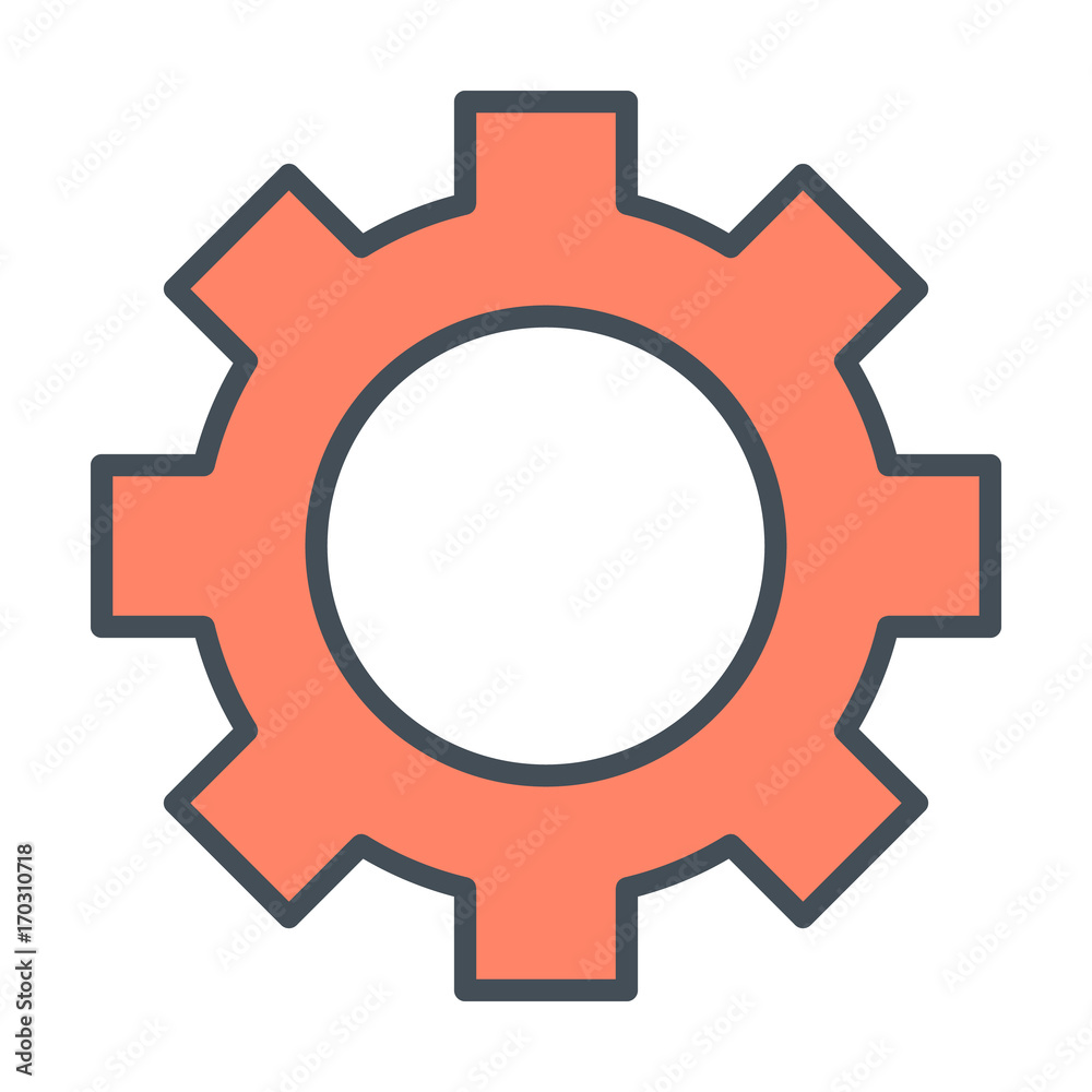 Gear wheel line icon. Cog sign. Options, preferences and settings symbol. Vector Gear wheel line icon. Cog sign. Options, preferences and settings symbol. Vector