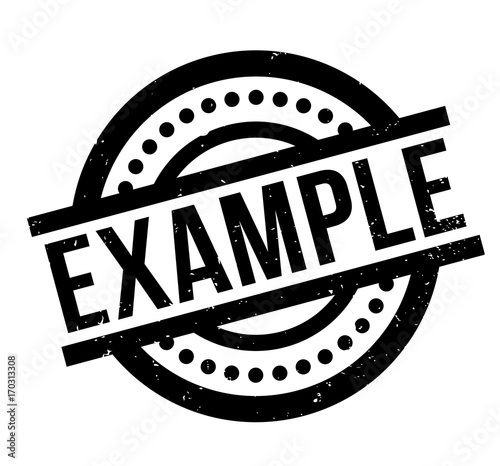 Example rubber stamp. Grunge design with dust scratches. Effects can be easily removed for a clean, crisp look. Color is easily changed.