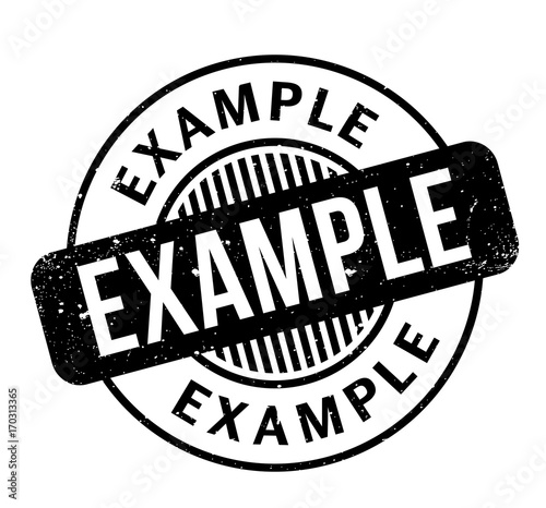 Example rubber stamp. Grunge design with dust scratches. Effects can be easily removed for a clean, crisp look. Color is easily changed.