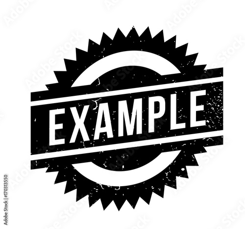 Example rubber stamp. Grunge design with dust scratches. Effects can be easily removed for a clean, crisp look. Color is easily changed.