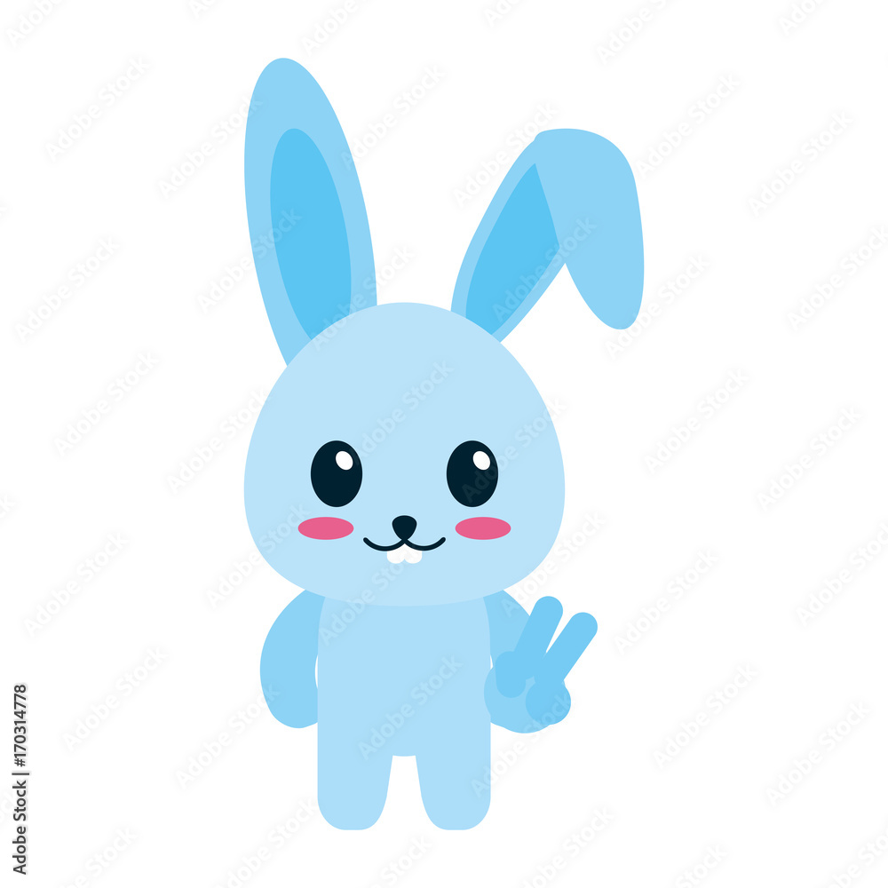 rabbit or bunny peace cute animal icon image vector illustration design rabbit or bunny peace cute animal icon image vector illustration design