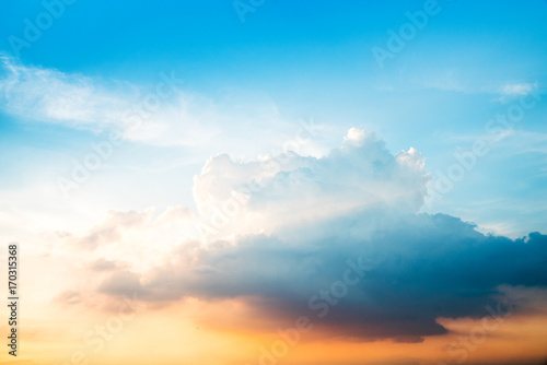 Cloudy blue sky abstract background © 安琦 王